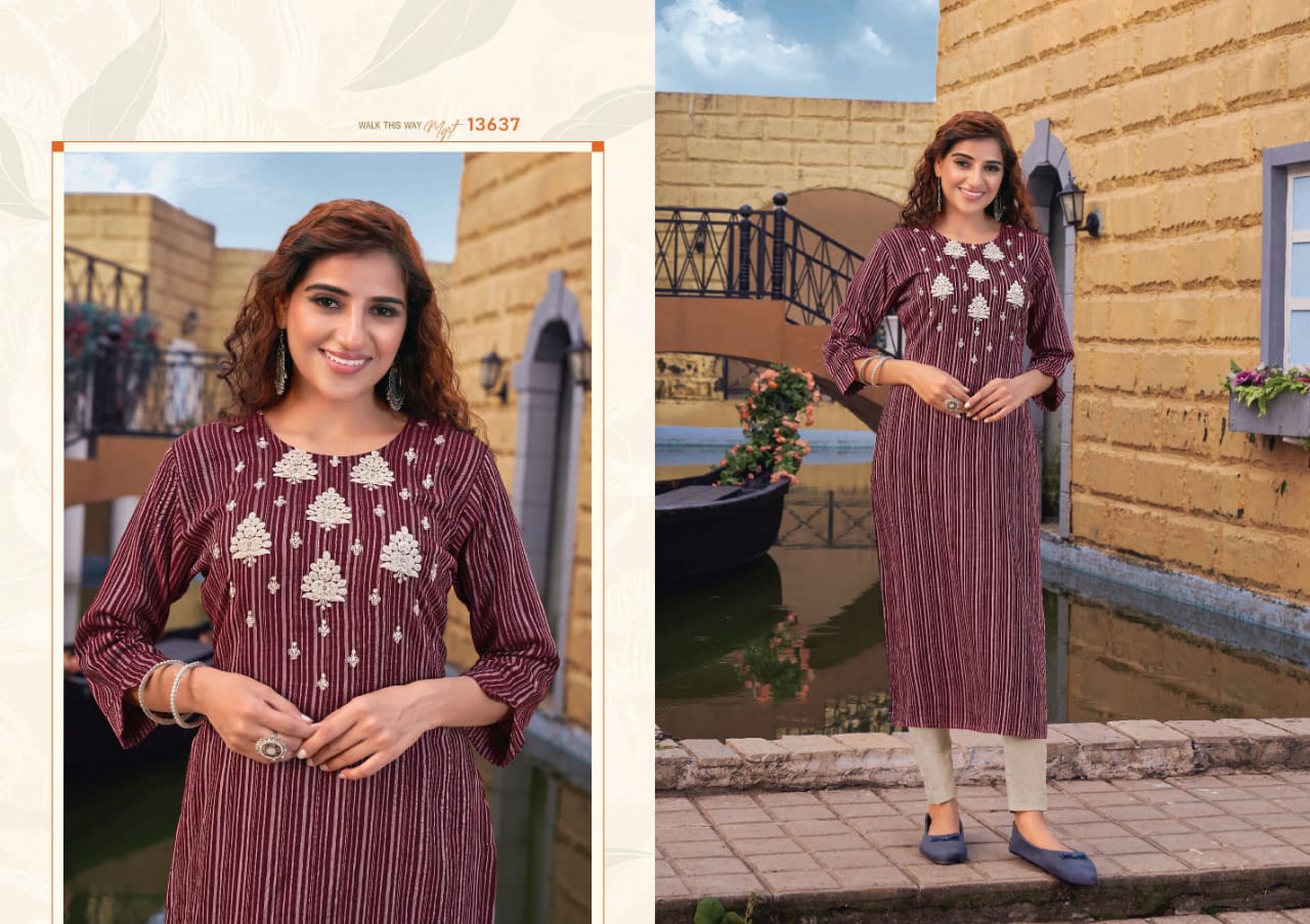 Juliet By Kalaroop 13636-13639 Designer Kurtis Catalog